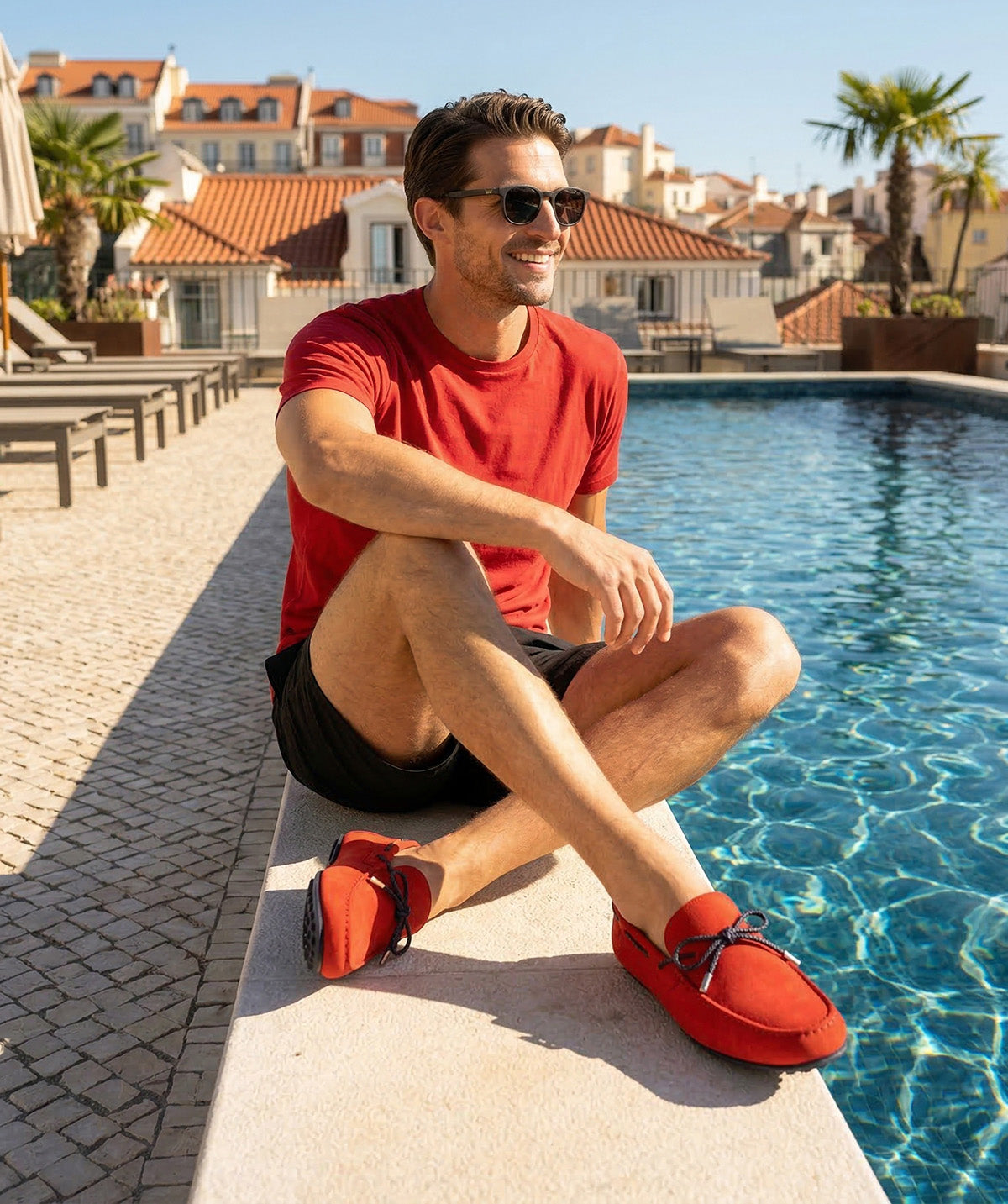 Mocassin CANCUN Daim Rouge