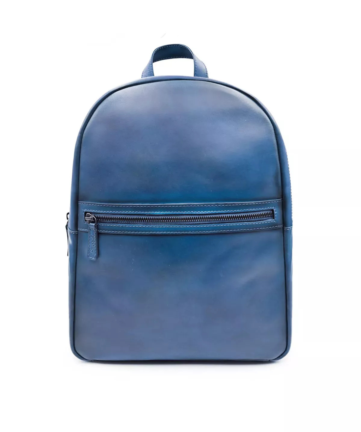 Sac à Dos en Cuir Patiné Bleu