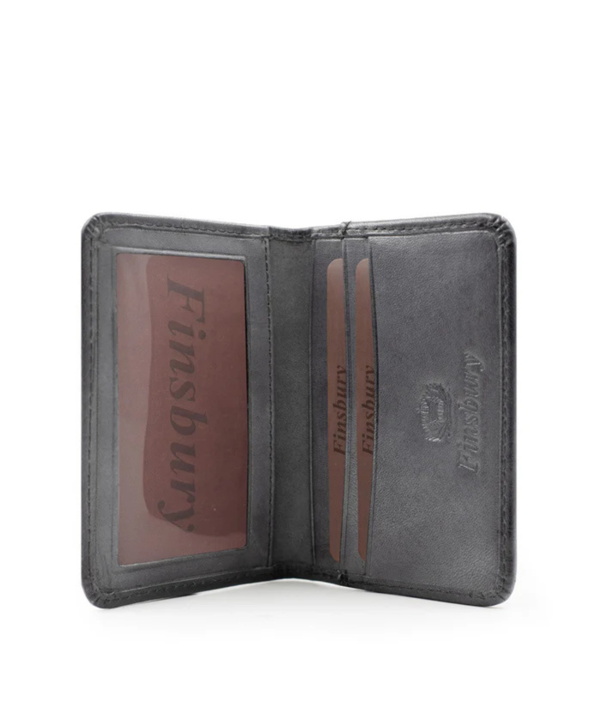 Porte-cartes à Deux Volets Gris