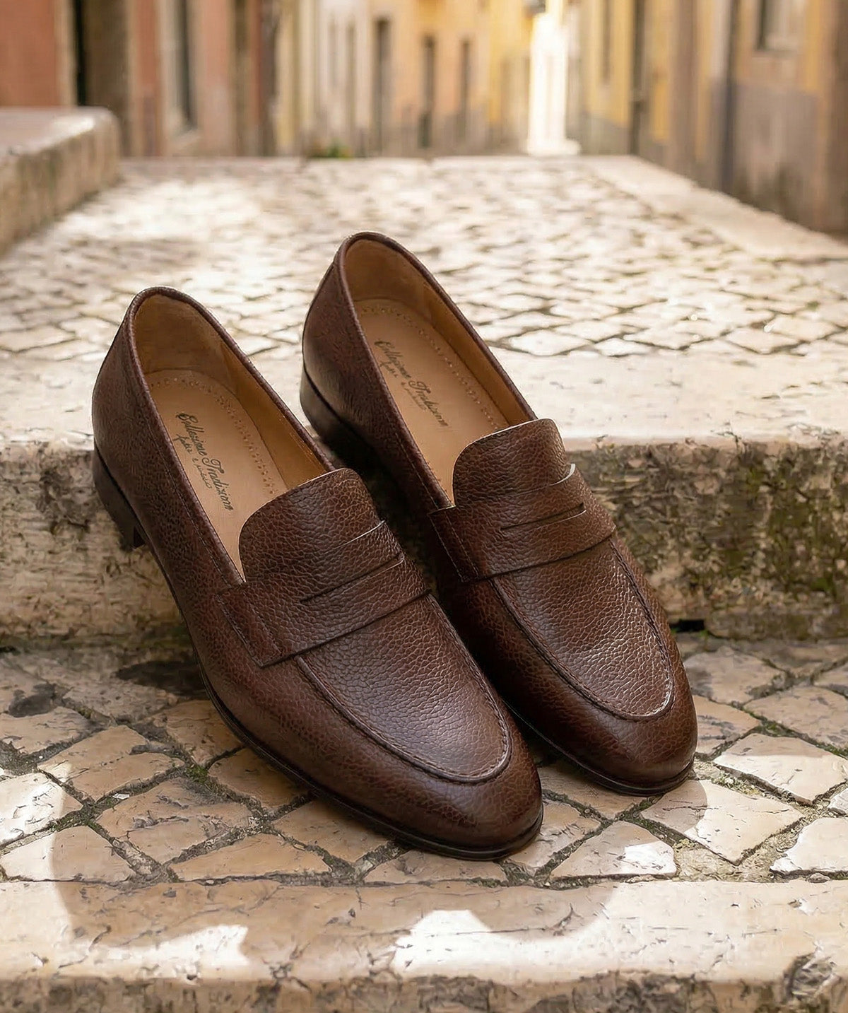 Mocassin MARKOS Grainé Marron Patiné