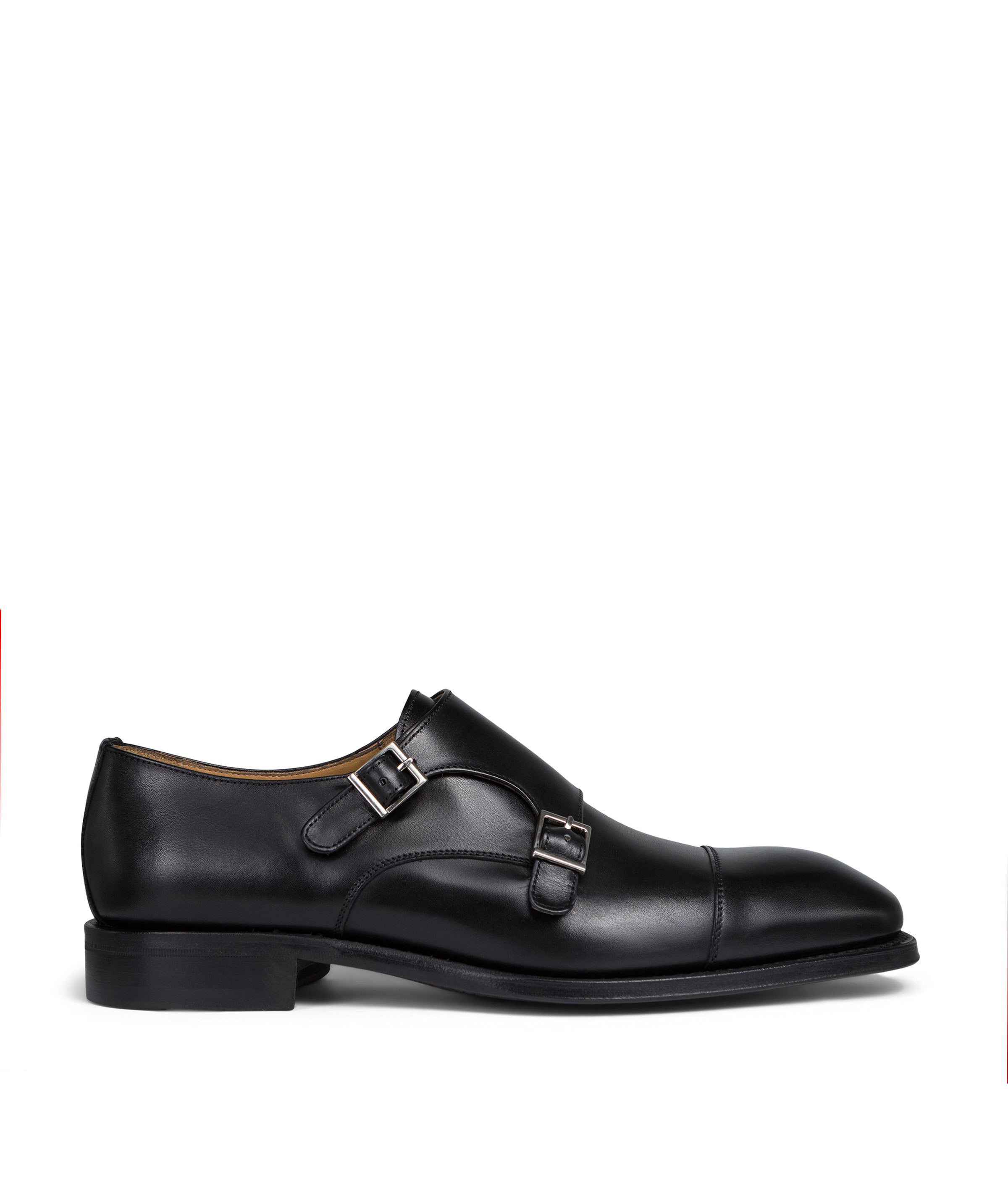 black mens dress shoe CAMBRIDGE Double Monks mens dress shoes
