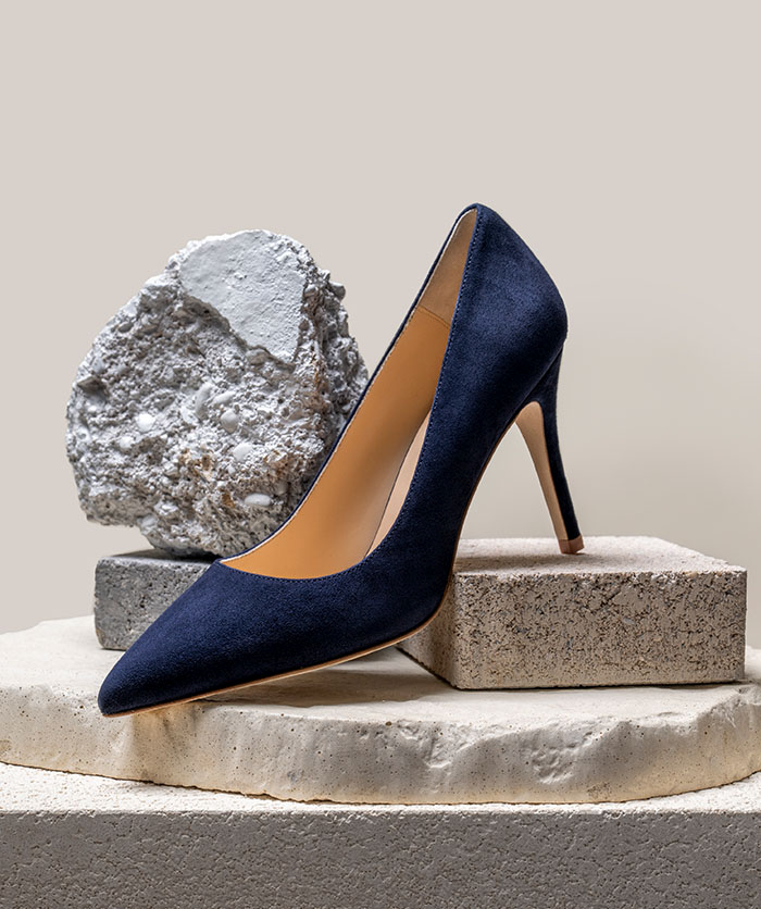 Escarpins MANON Daim Marine