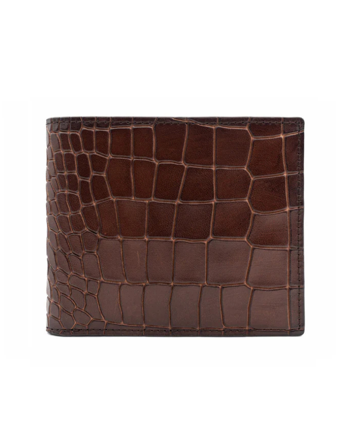 Portefeuille Croco Marron
