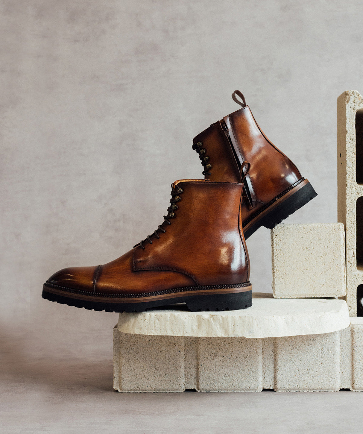 Bottines ALESSANDRO Marron Patiné