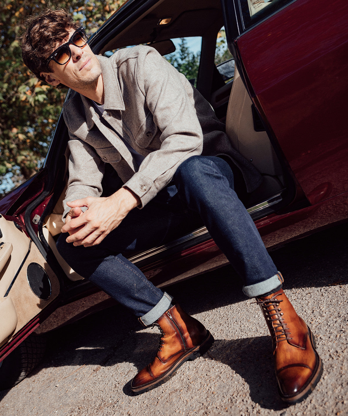 Bottines ALESSANDRO Marron Patiné