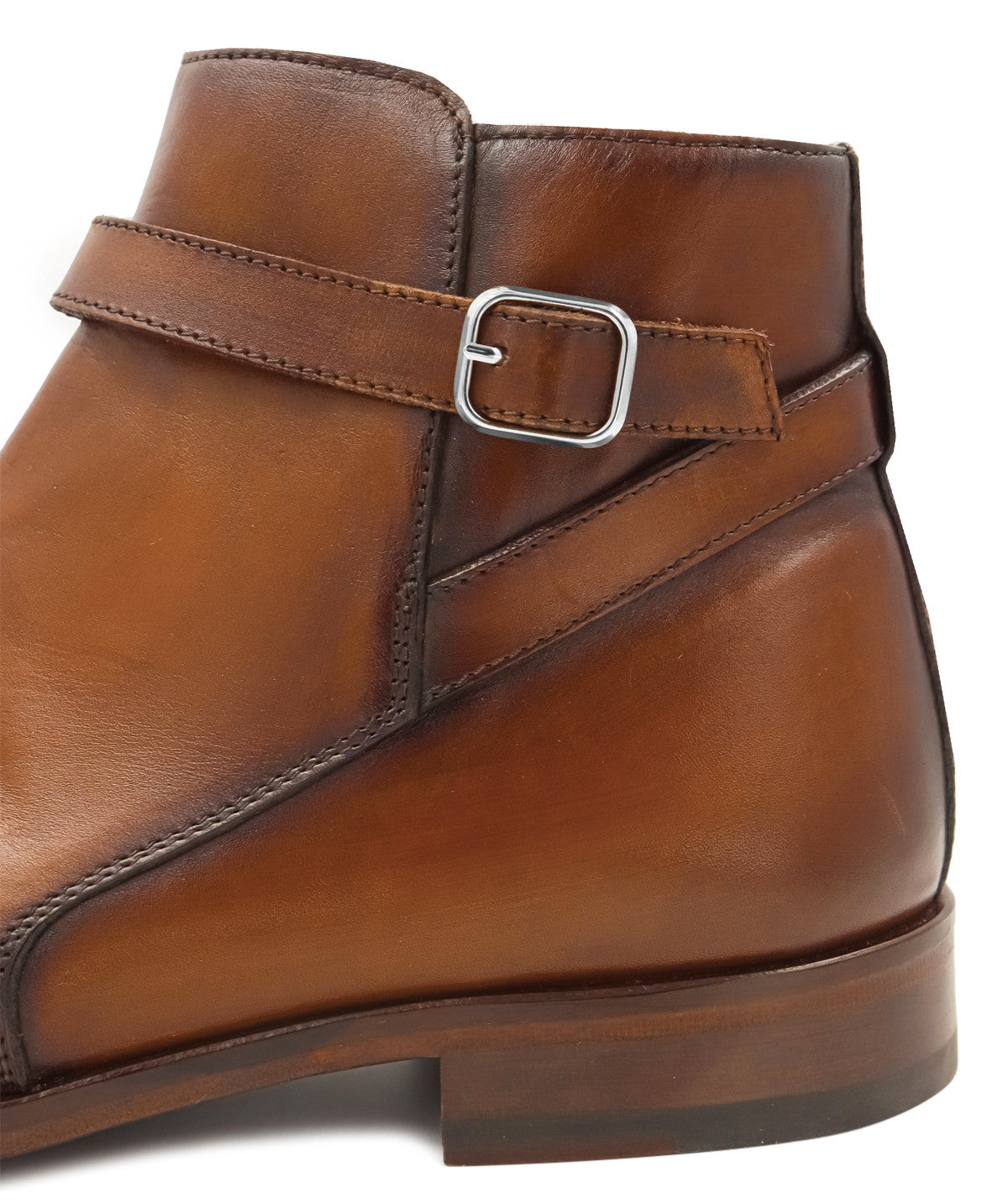 ELTHON Patinated Brown Ankle Boots