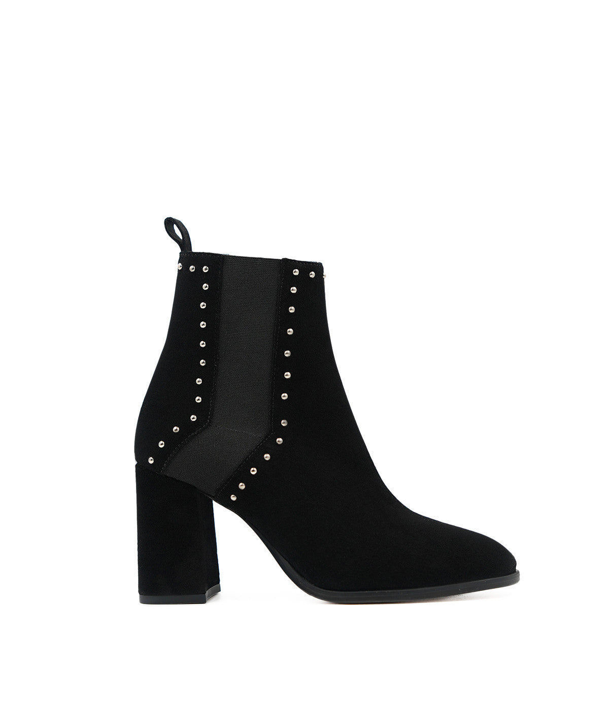 Bottines INES Veau Velours Noir