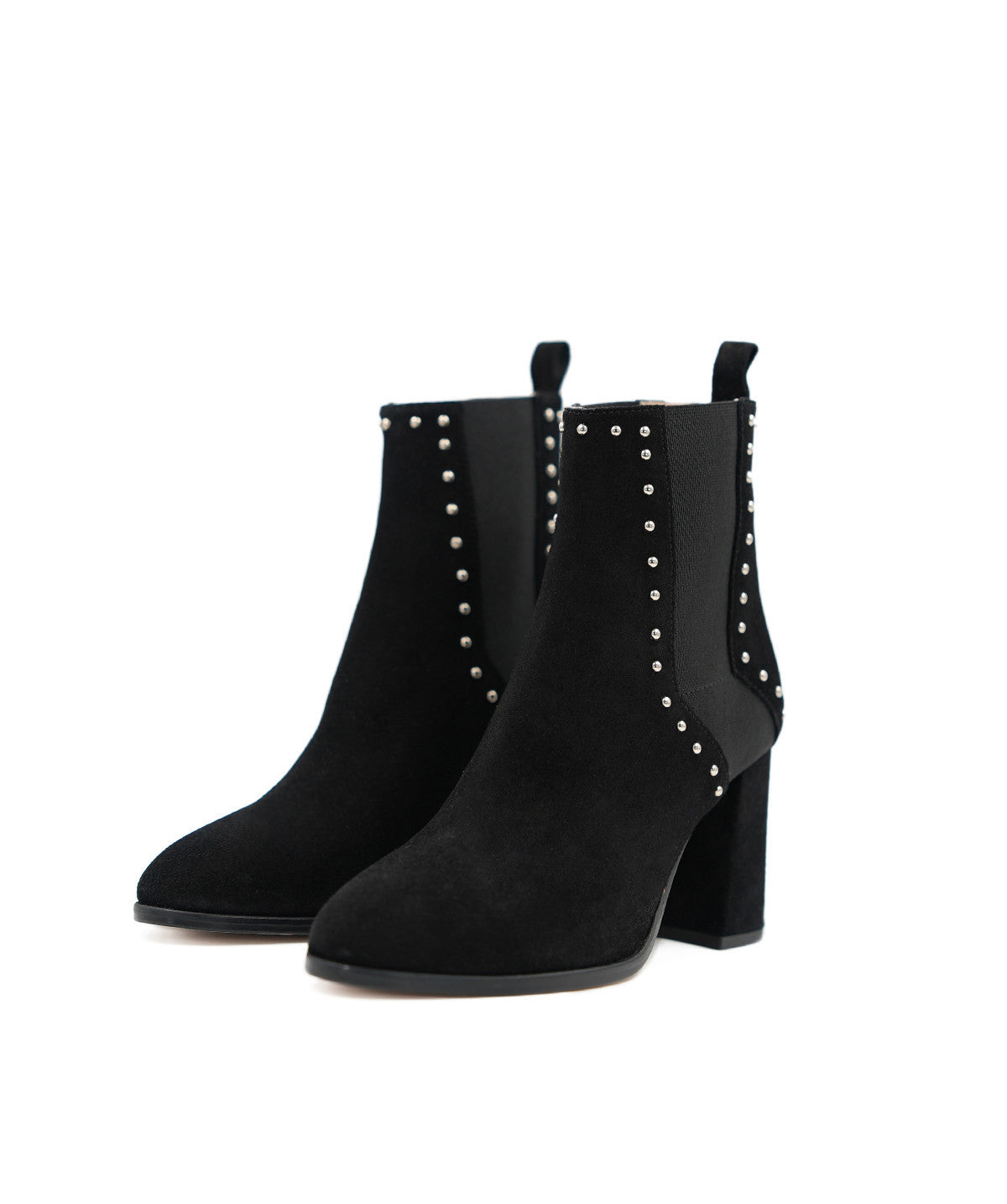 Bottines INES Veau Velours Noir