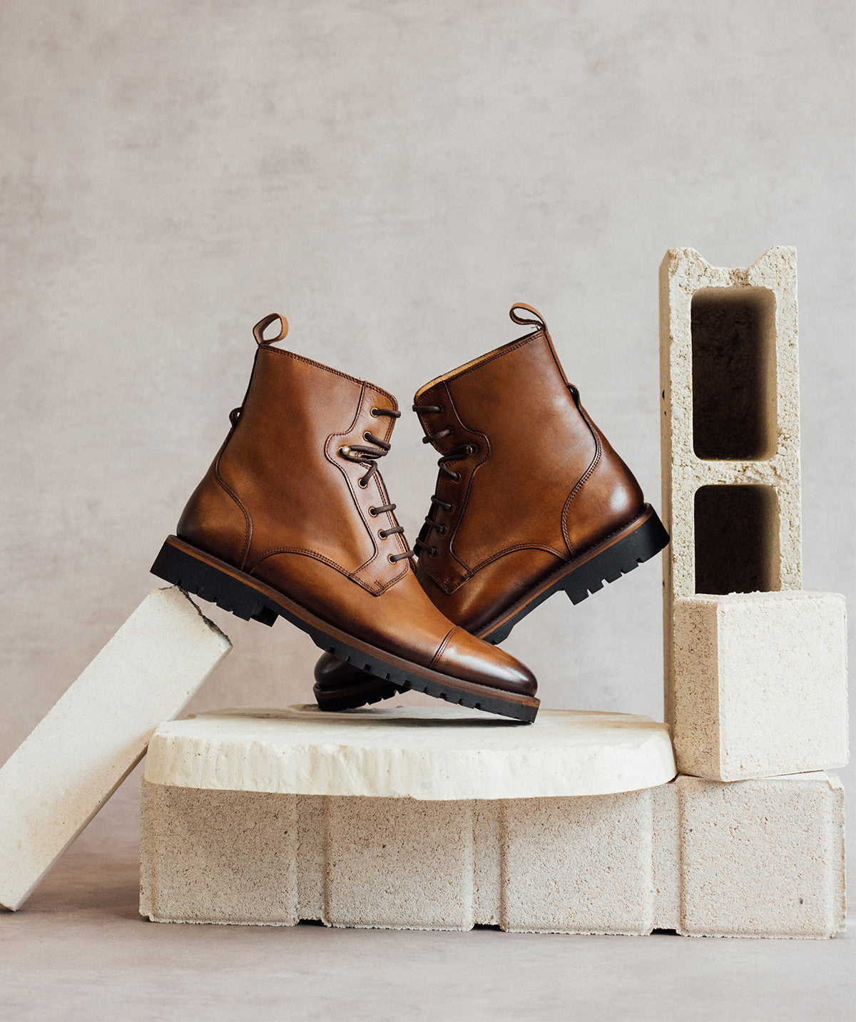 Bottines POWELL Marron Patiné