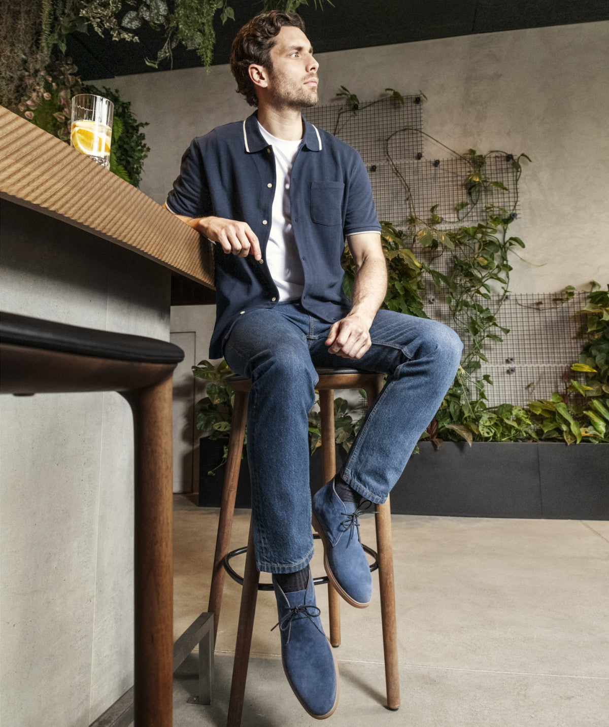 Bottines SAHARA Daim Bleu