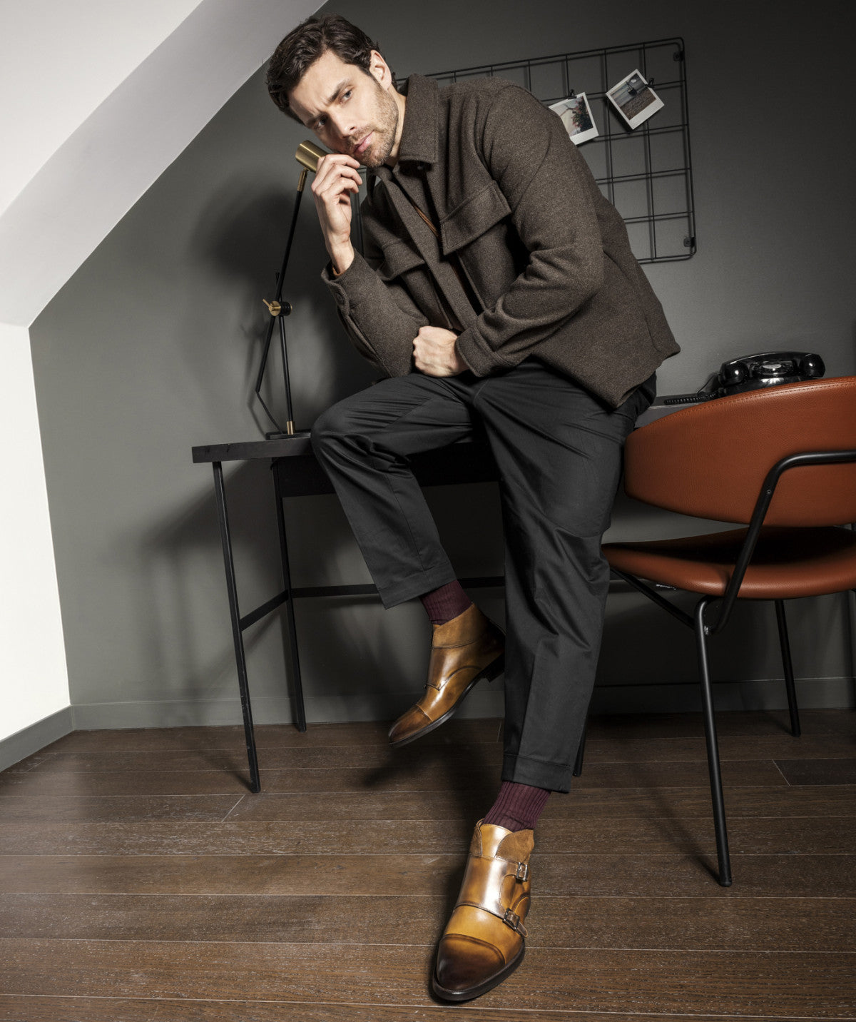 Boucles LEONARDO Marron