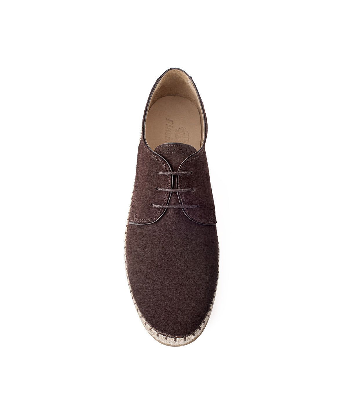 Derby espadrille CALIFORNIA Daim Marron Foncé