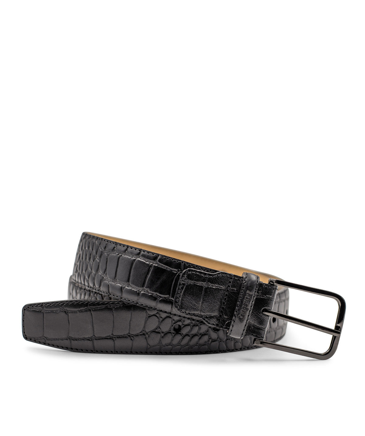Ceinture Embossé Croco Noir