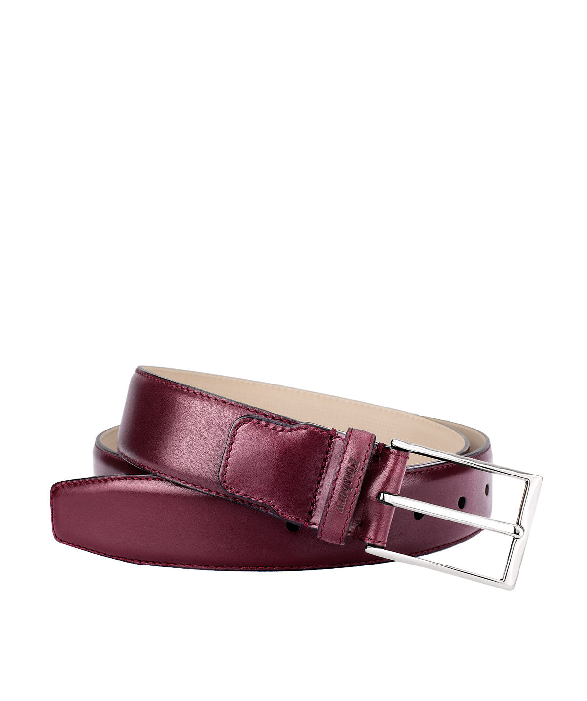 Ceinture Cuir Bordeaux