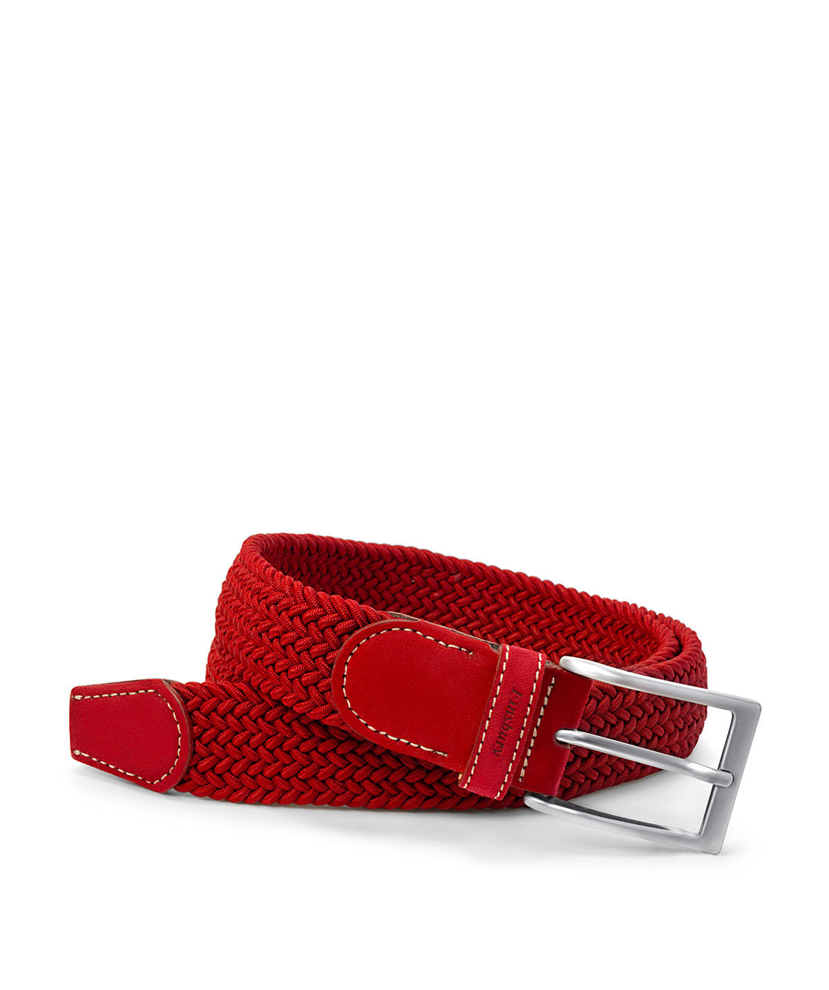 Ceinture Tressée Rouge