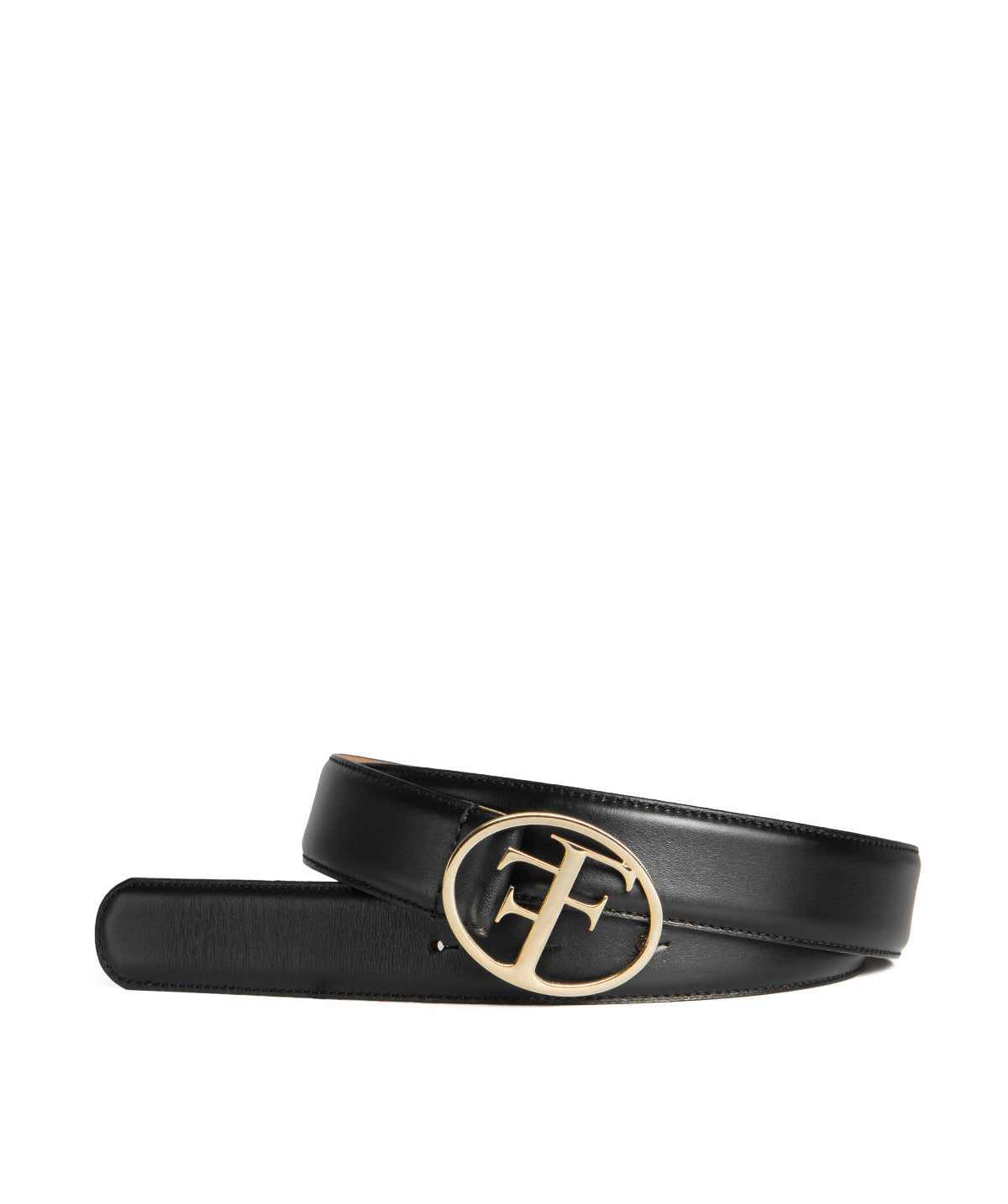 Ceinture PARIS Noir boucle Or