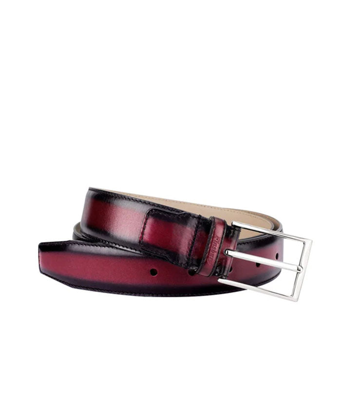 Ceinture ANTICA Bordeaux Patiné