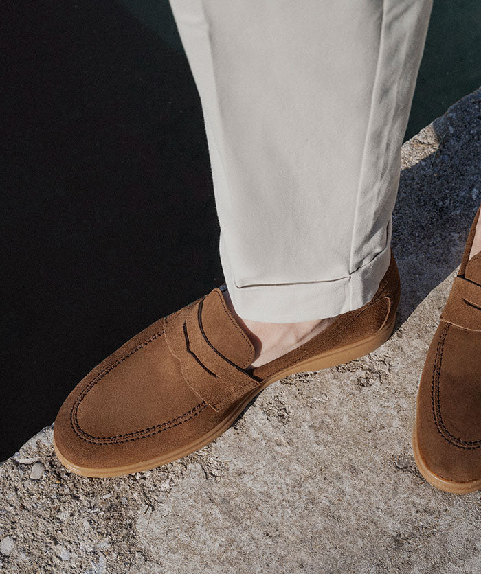 Mocassin PORTOBELLO Daim Noisette