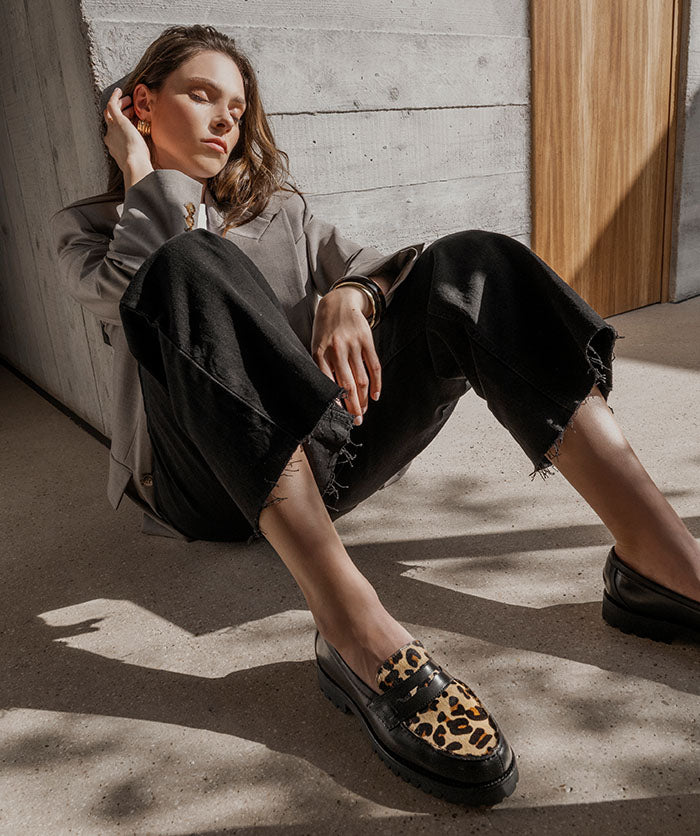 Mocassins LILOU Gomme Léopard