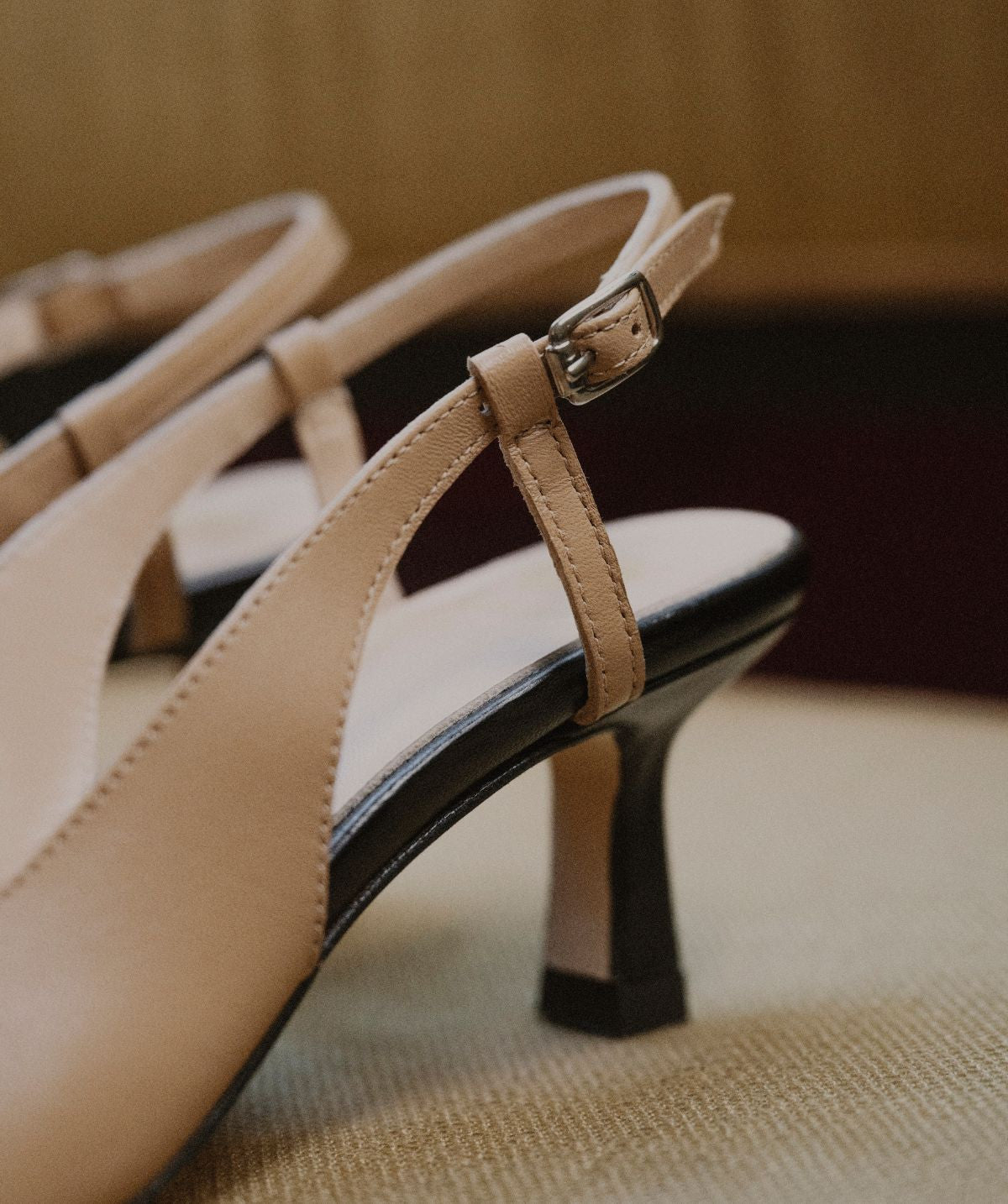 CAPRI Beige and Black Pumps