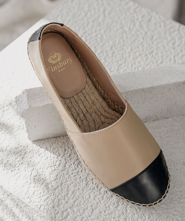 Espadrille IZIA Beige et Noir