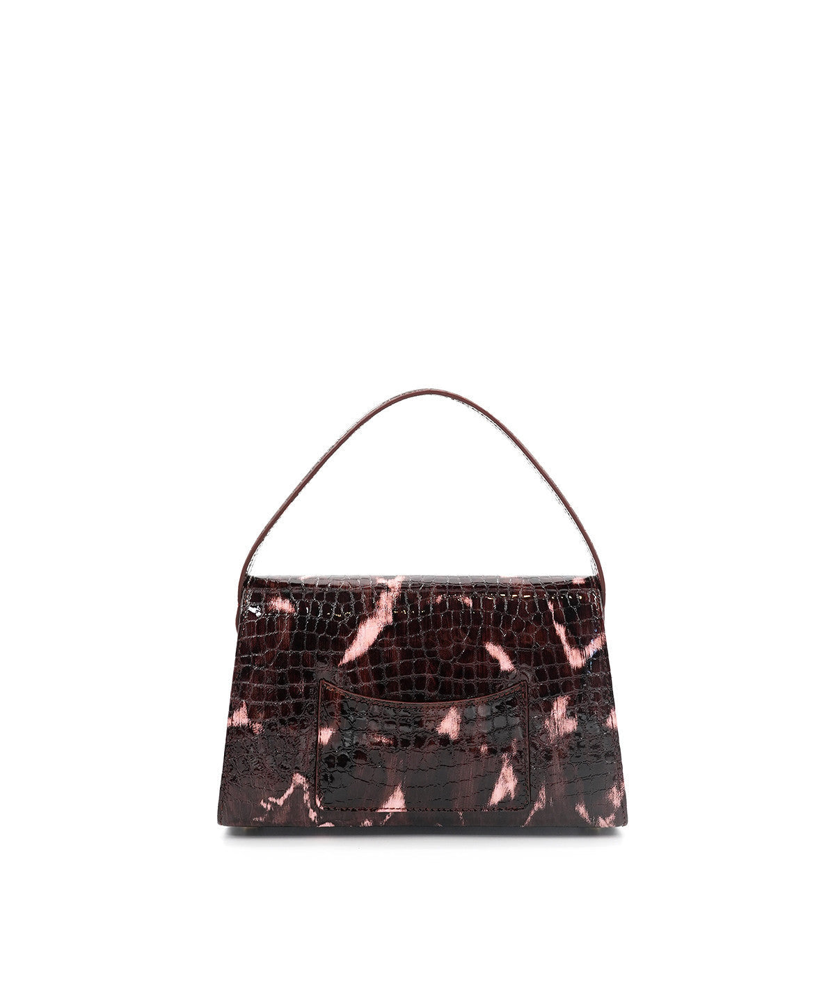 Sac FF23 Cuir Façon Croco Rose et Brun