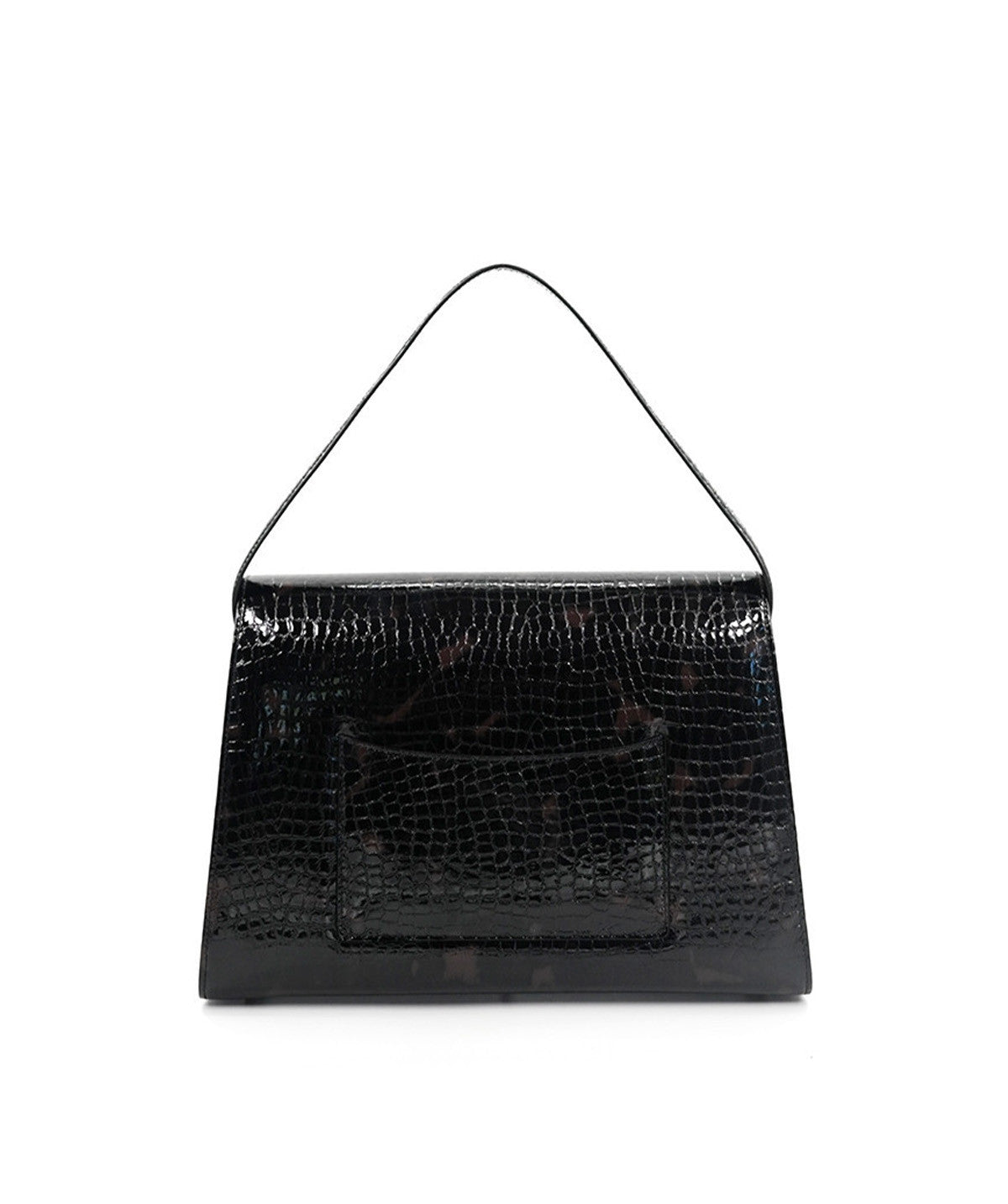 Sac FF35 Cuir Façon Croco Brun