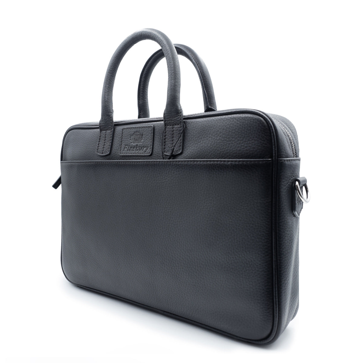 Grey Grained Briefcase