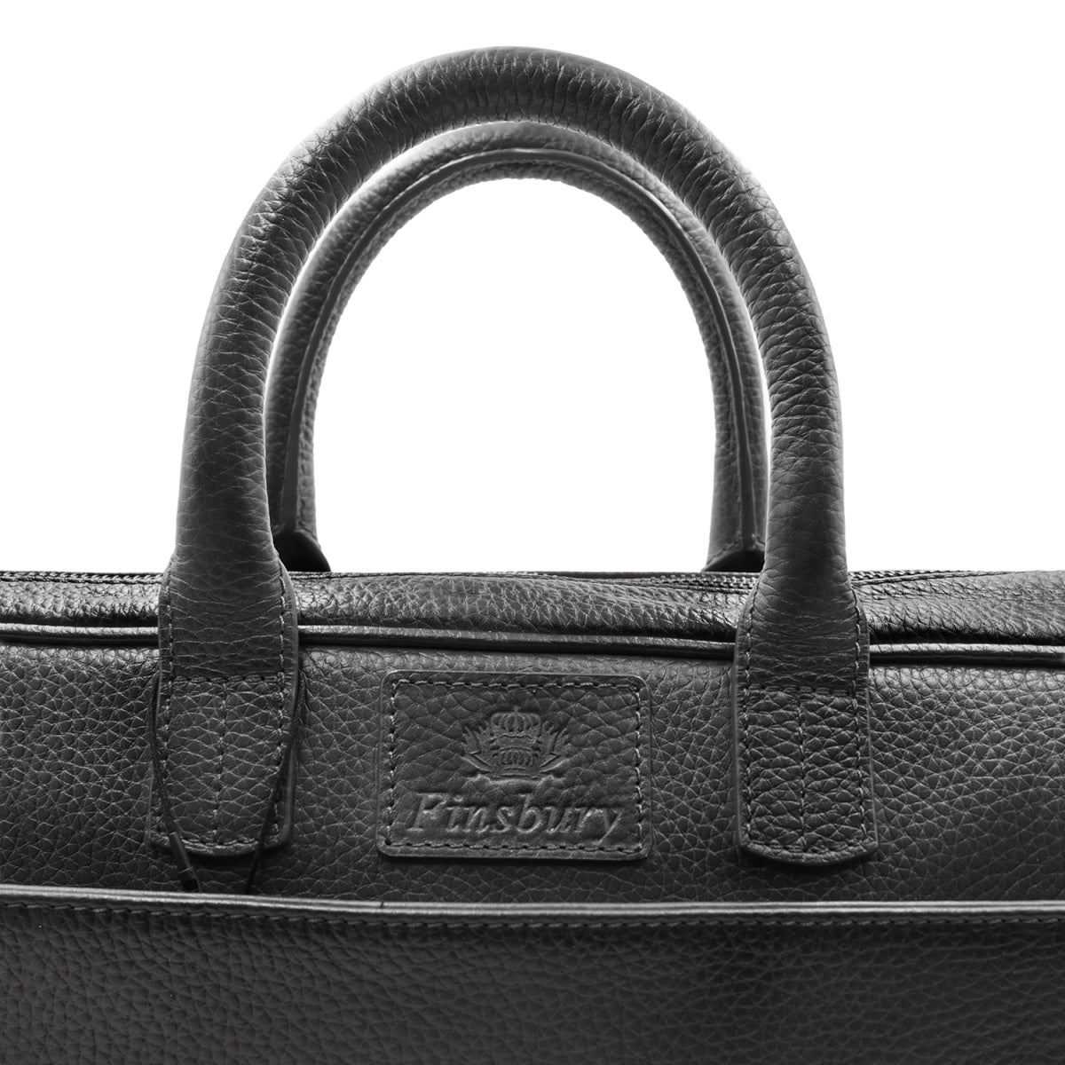 Grey Grained Briefcase