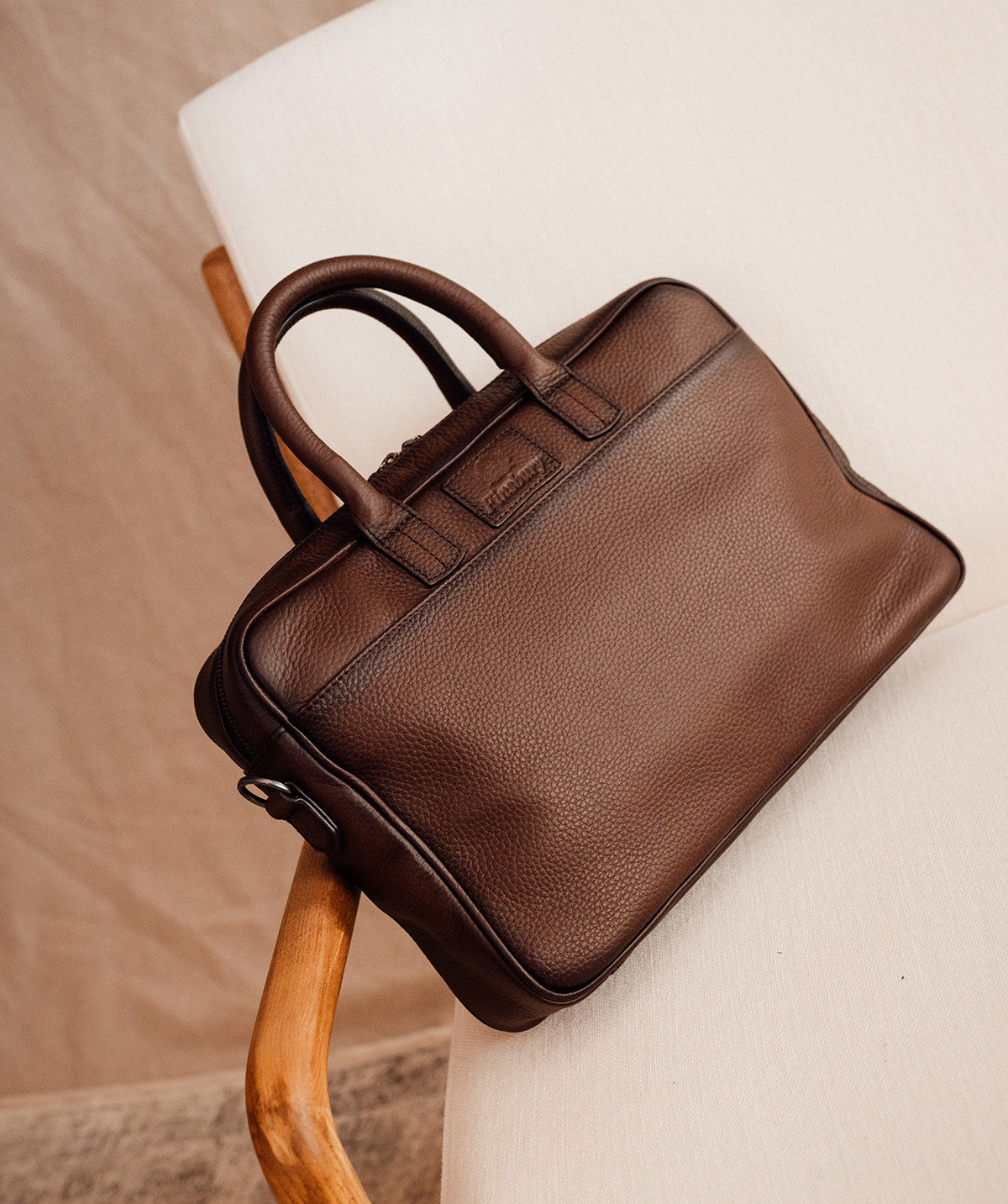 Mallette Grainée Marron Foncé