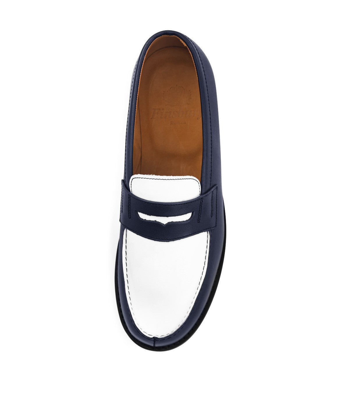 Mocassins Bicolore LILOU Marine et Blanc