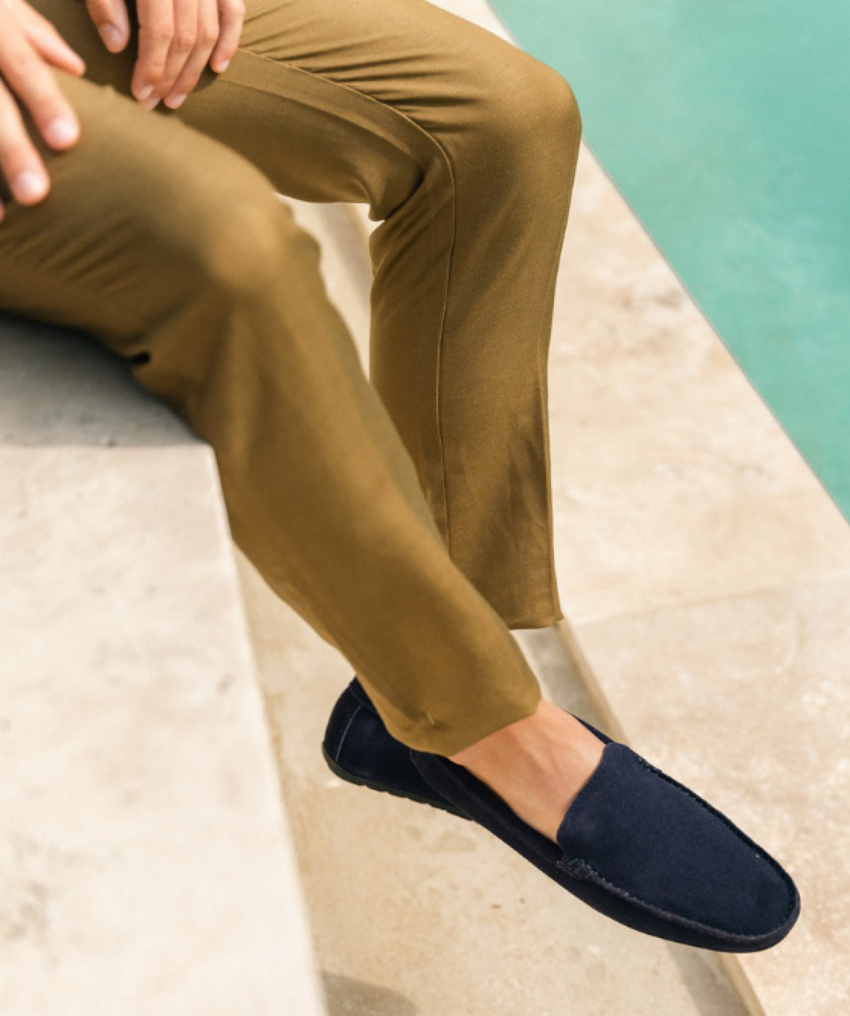 Mocassin DANDY Veau Velours Bleu Marine