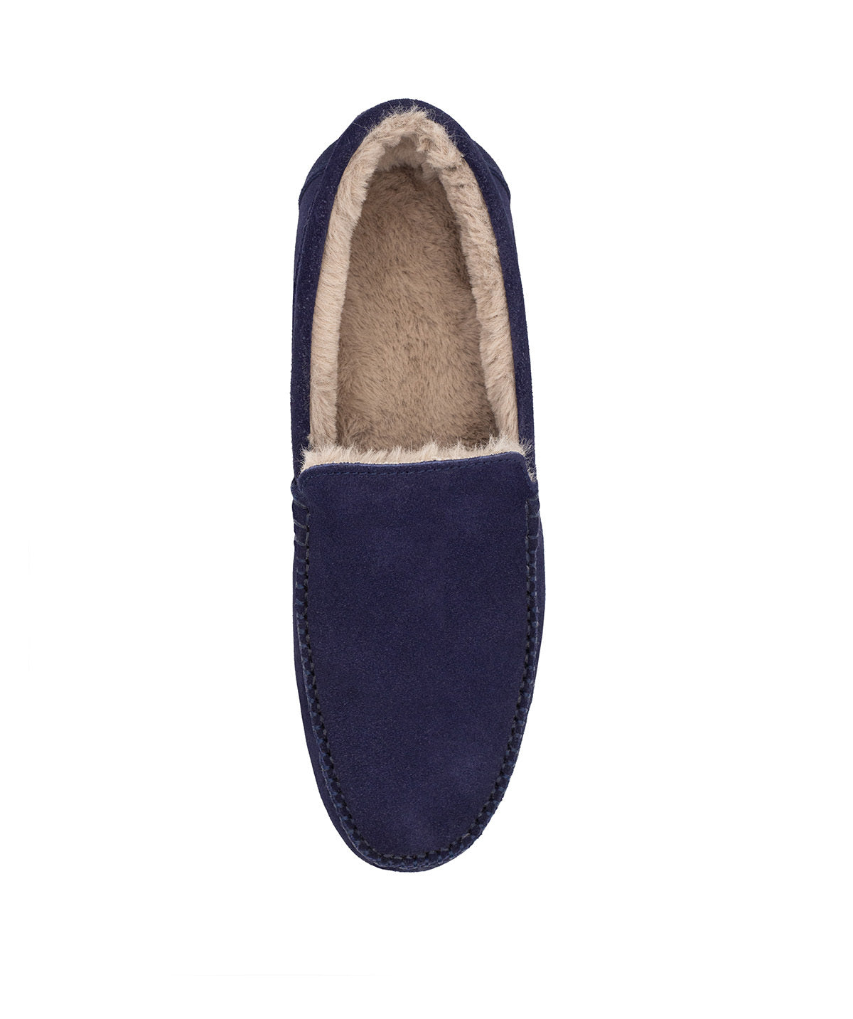 Pantoufle Fourrée HOMS Daim Bleu Marine