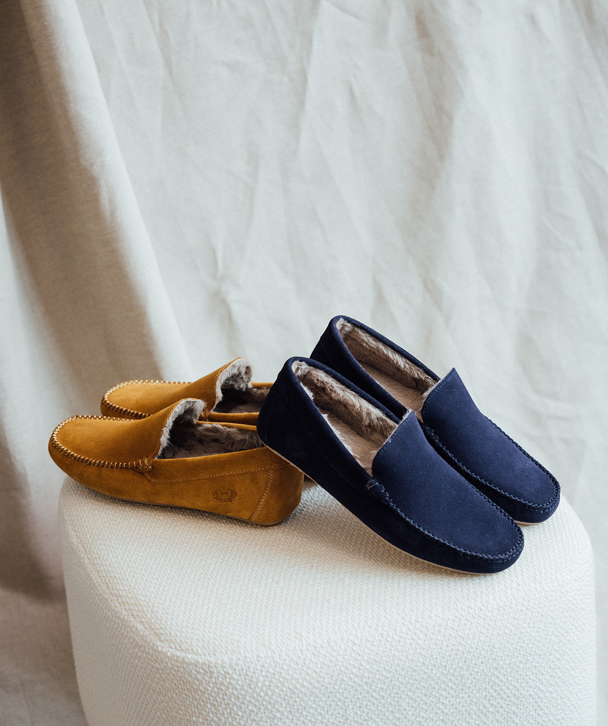 Pantoufle Fourrée HOMS Daim Marron Clair