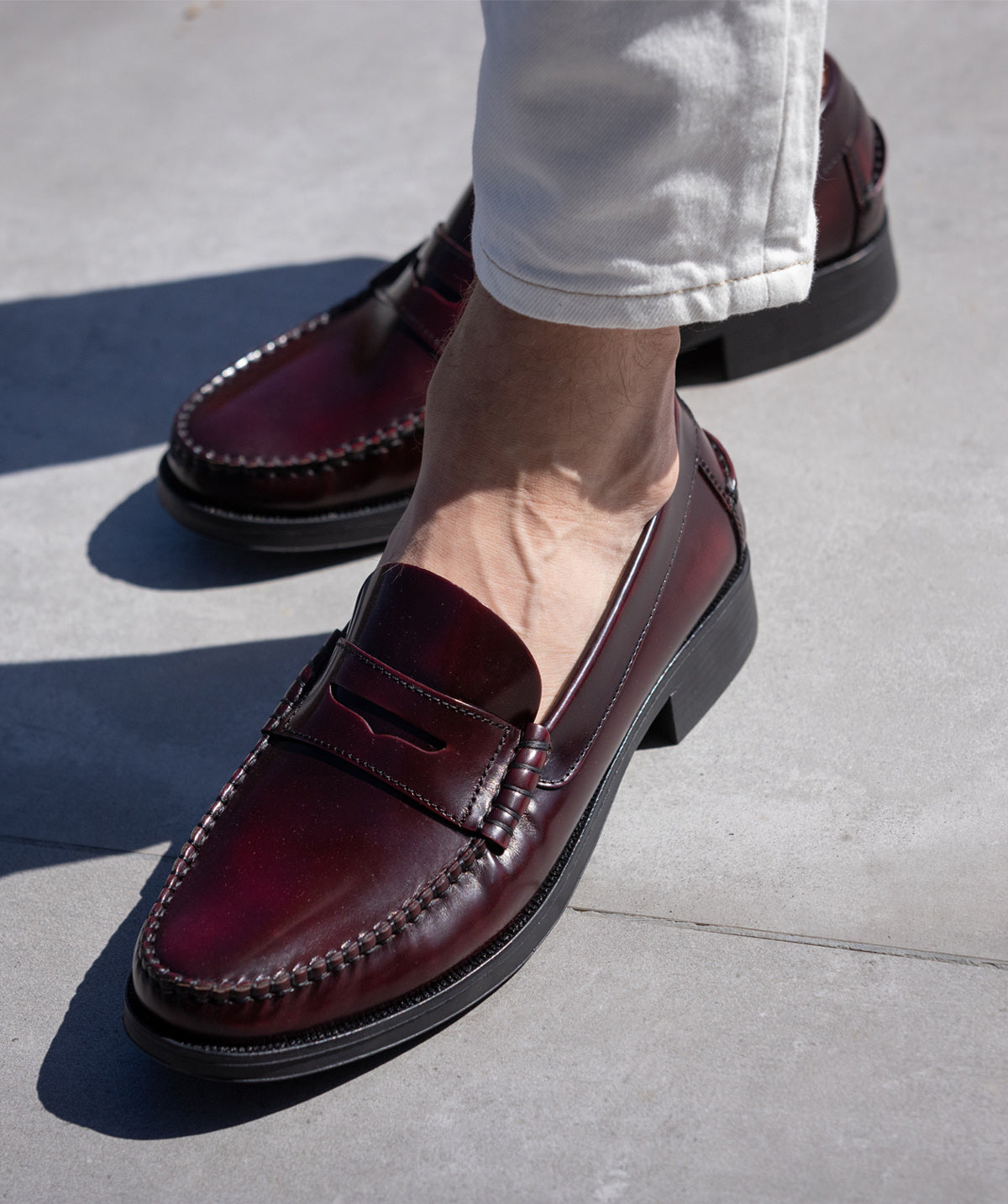 Mocassin MANHATTAN Bordeaux Lisse