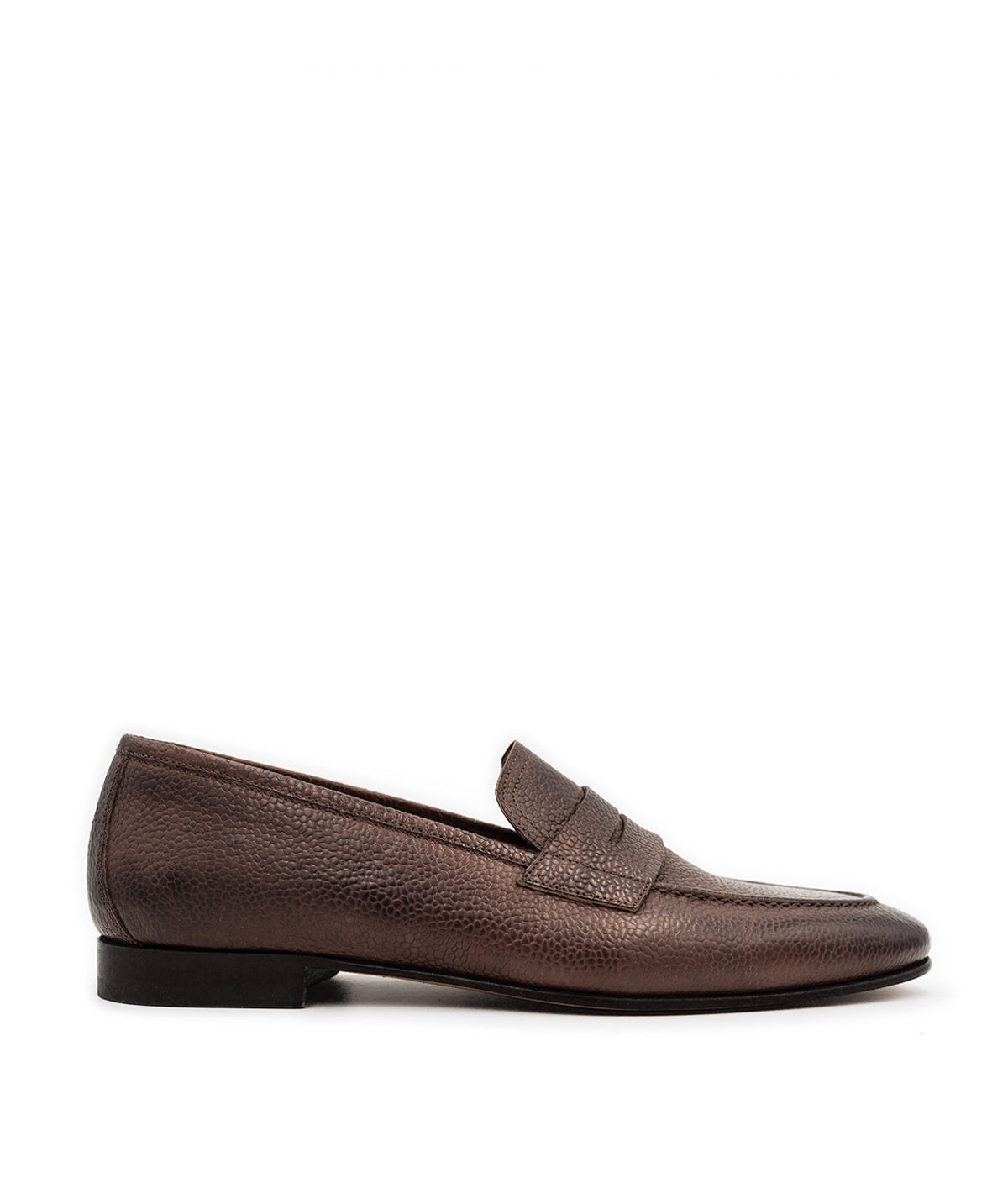 MARKOS Grained Brown Patina Moccasin