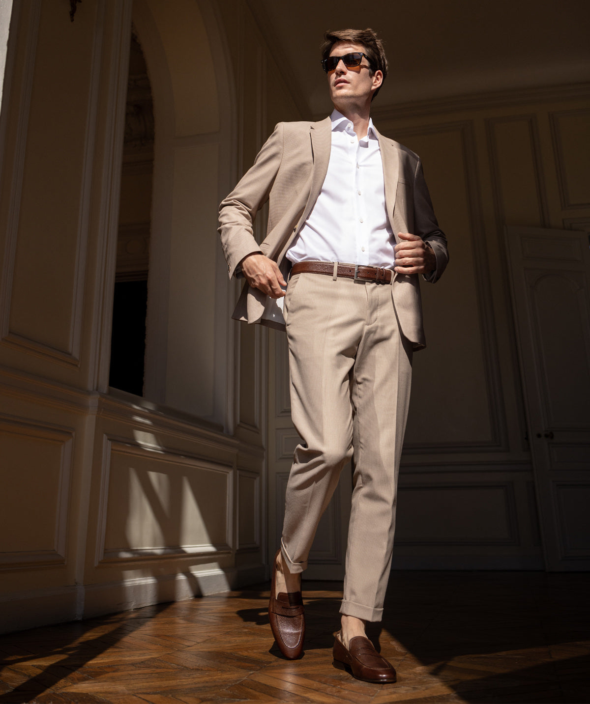 Mocassin MARKOS Grainé Marron Patiné