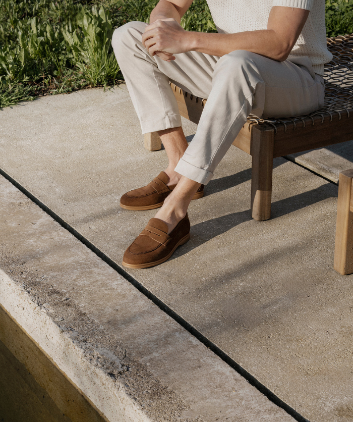 Mocassin PORTOBELLO Daim Noisette