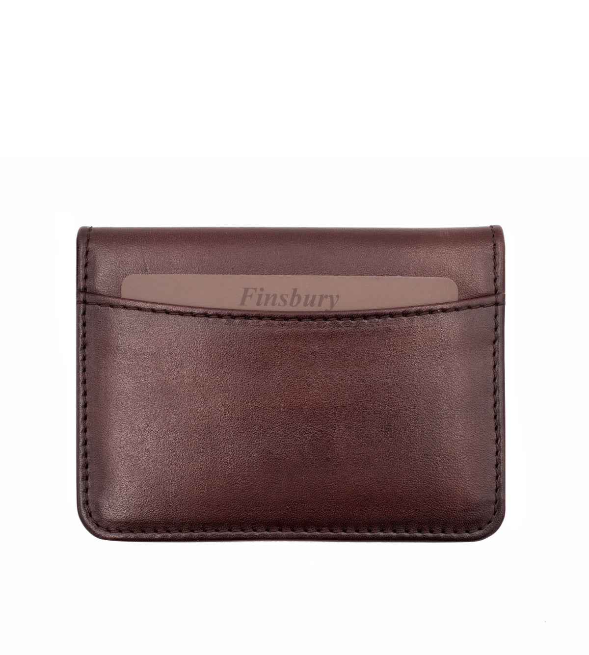 Porte-cartes à Deux Volets Marron Patiné