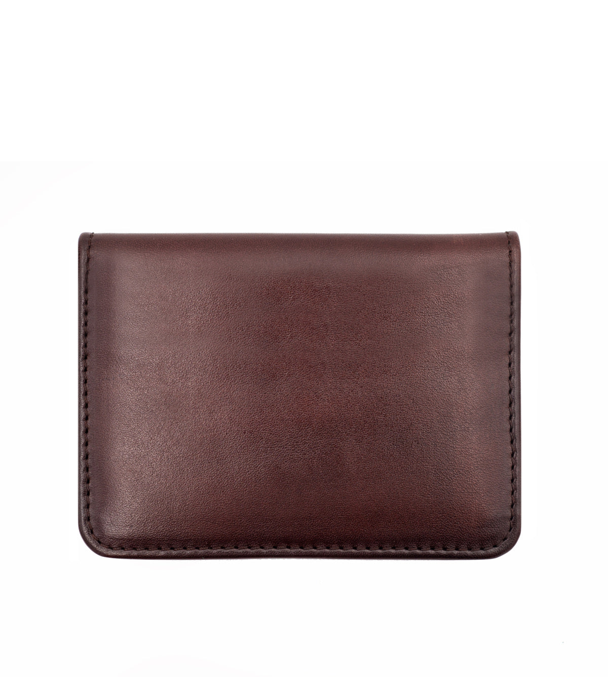 Porte-cartes à Deux Volets Marron Patiné