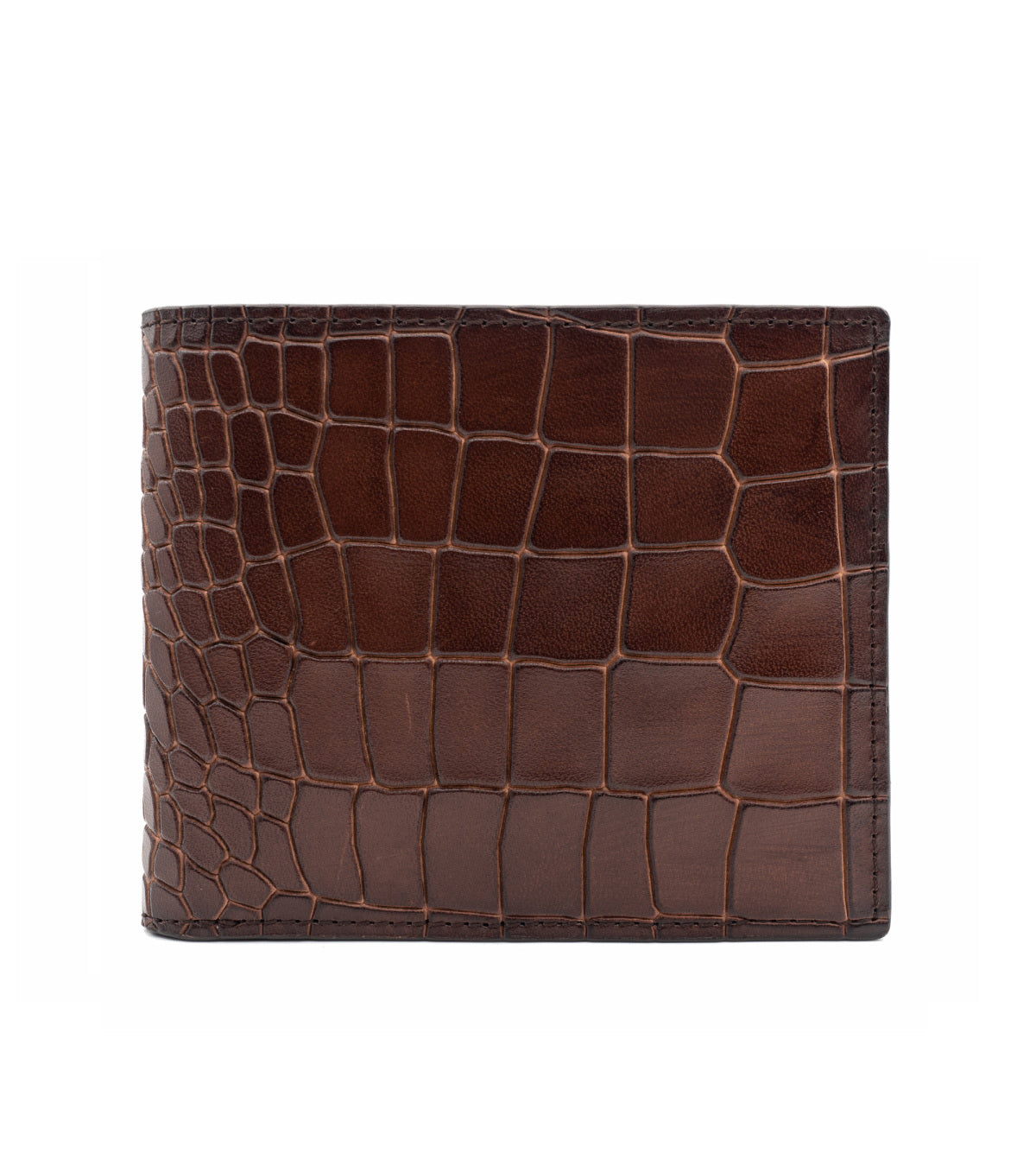Portefeuille Croco Marron