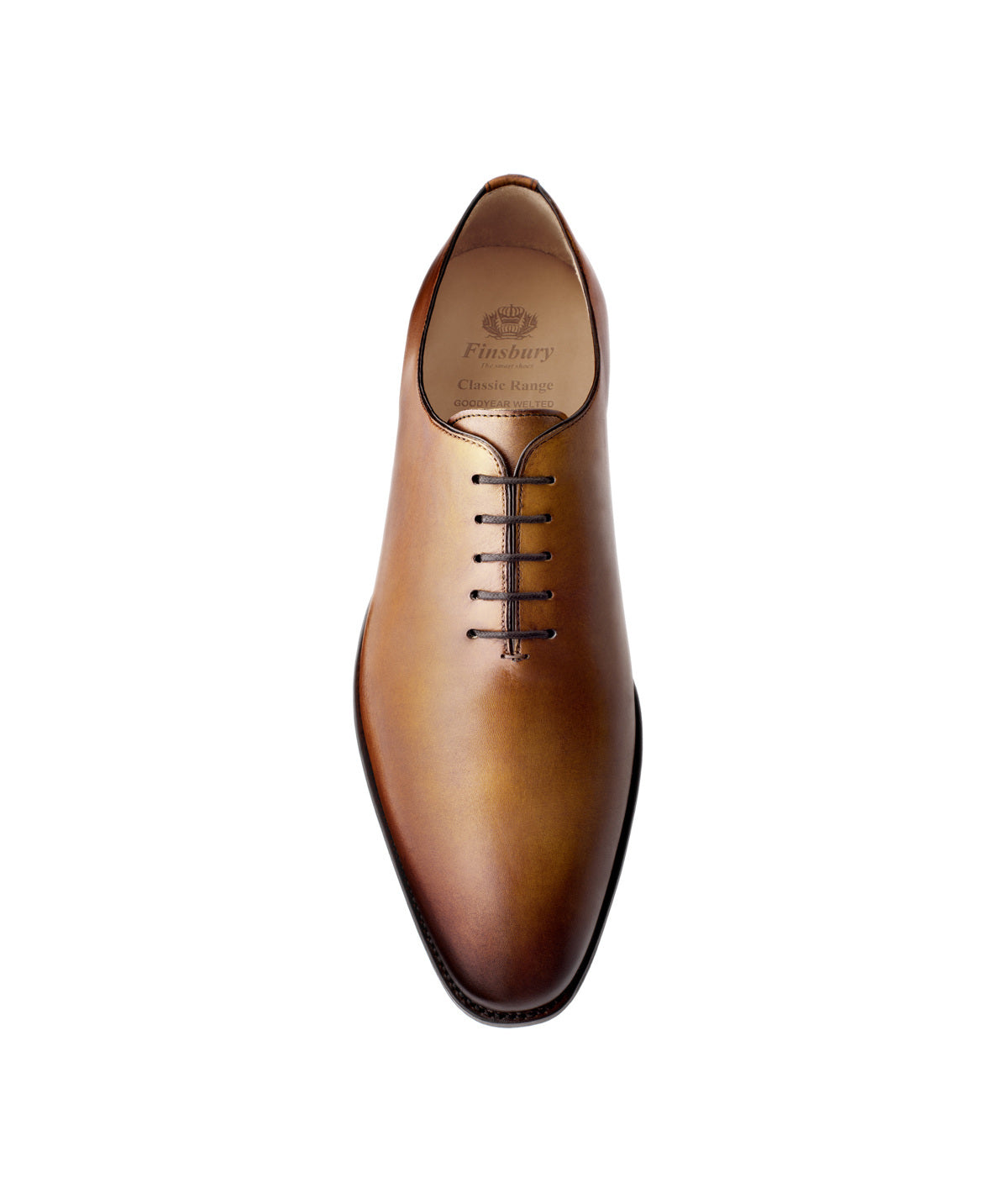 GIULIA Patinated Brown Oxford Shoes