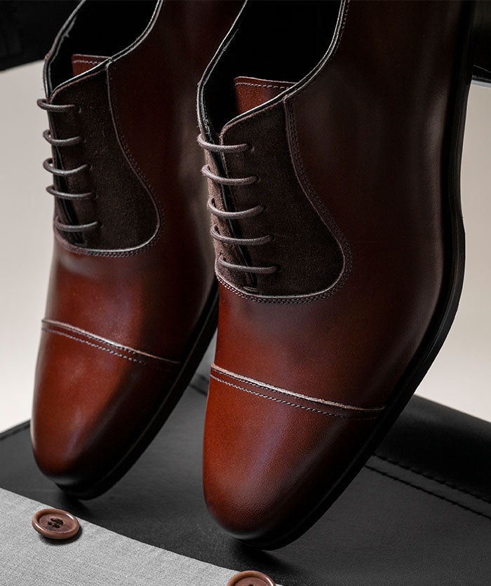 Richelieu HEATHROW MARRON BI MATIERE