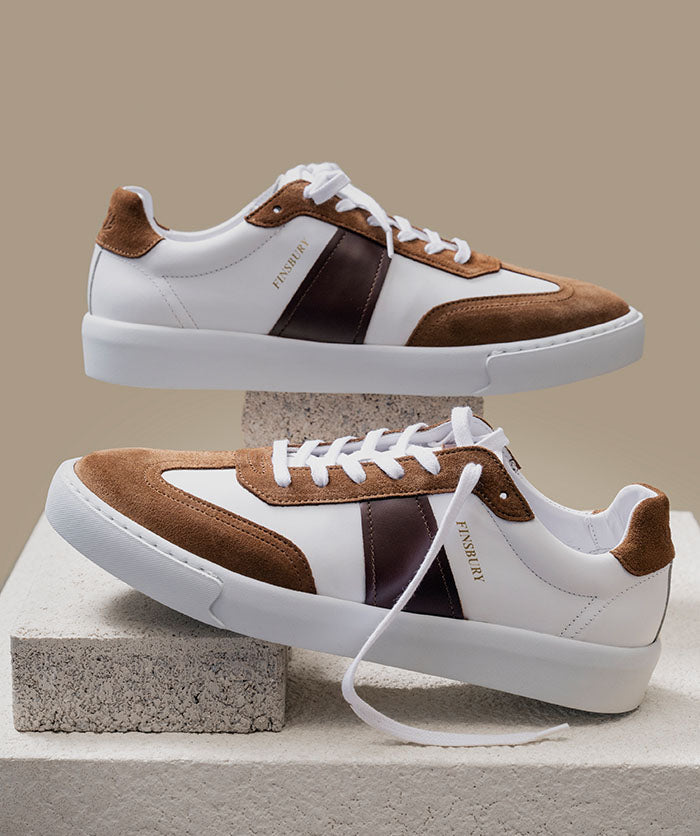 Sneakers LEO Blanc et Marron