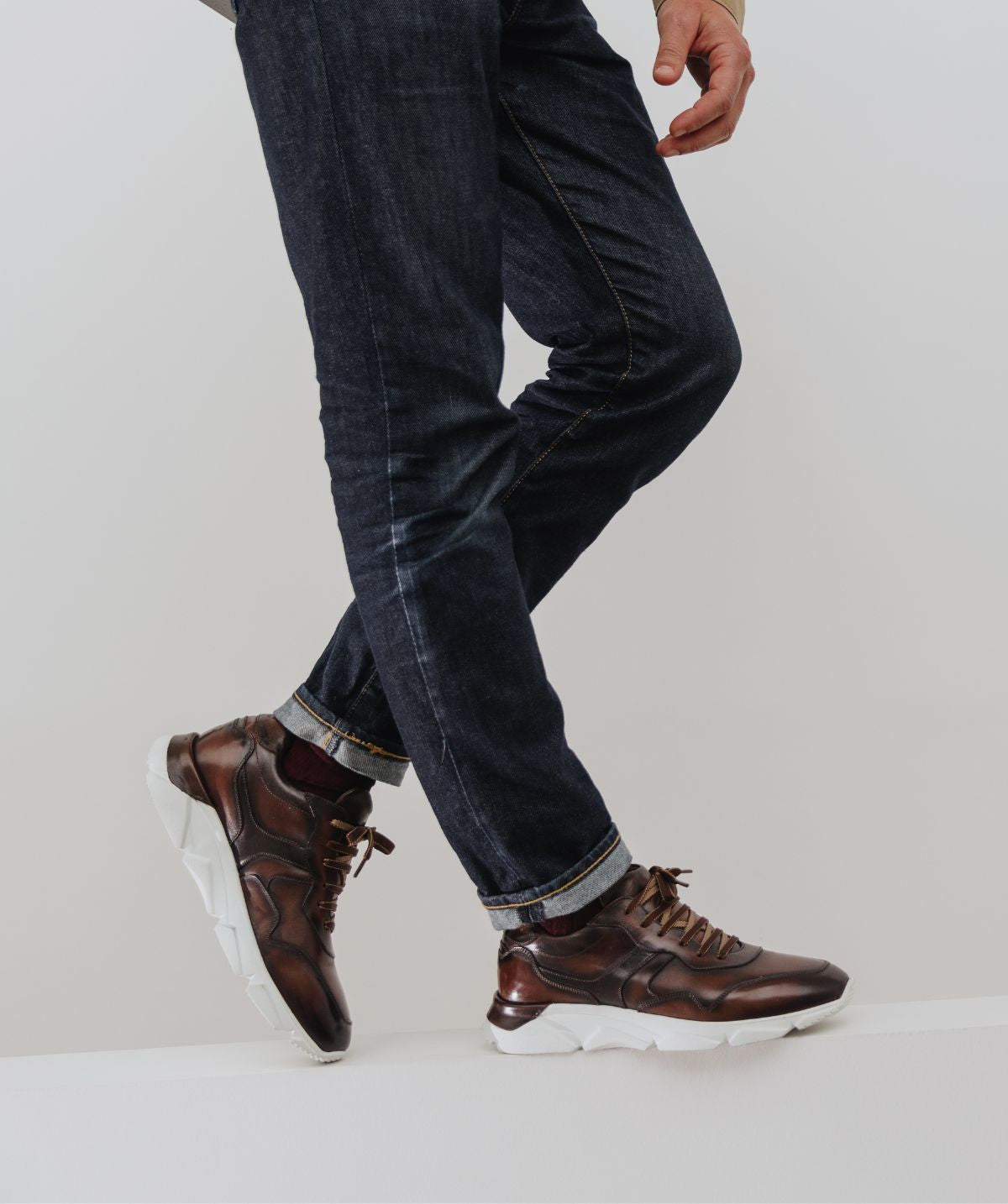 Sneakers PAOLO Marron Patiné