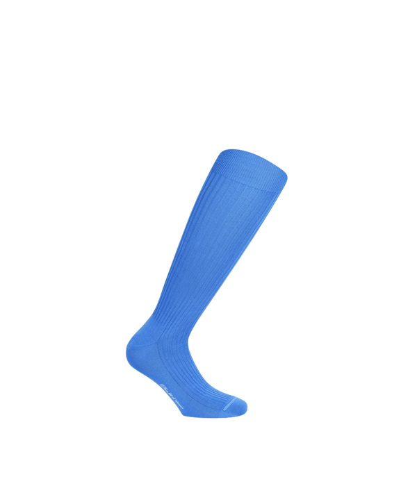Royal Blue Knee-Length Cotton Socks
