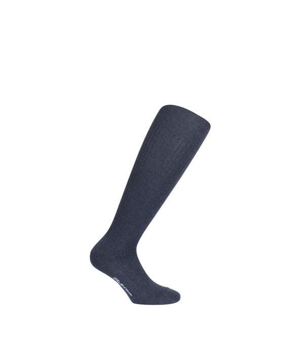 Charcoal Grey Knee-Length Cotton Socks