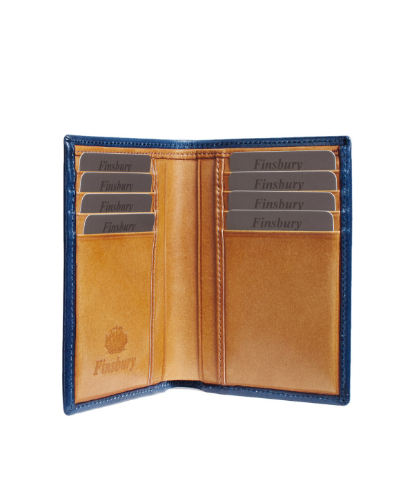 Leather Card Holder Blue Patina