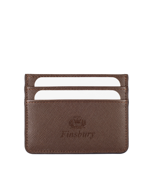 Finsbury Men's Brown Saffiano Card Case