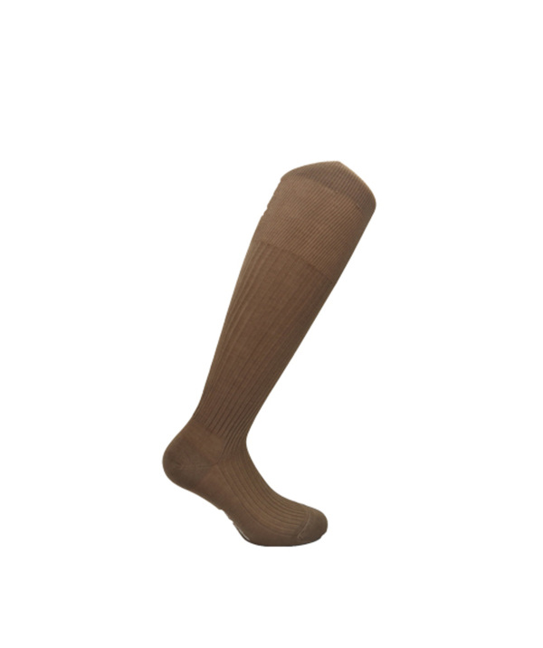 Coffee brown Knee-Length Cotton Socks